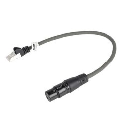 Digitale Via Cavo XLR XLR 3p (F) - RJ45 spina/e 0.30 m Grigio Scuro