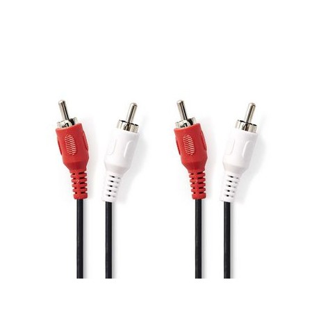 Cavo Audio Stereo | 2x RCA maschio - 2x RCA maschio | 1,5 m | Nero