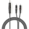 Cavo audio stereo 3,5 mm maschio-2x maschio RCA 1.5m