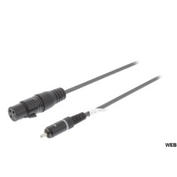 Monocavo XLR 3pin femmina-RCA Maschio 3m Sweex