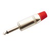 Connettore Jack 6.3mm mono in metallo - rosso