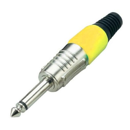 Connettore Jack 6.3mm mono - giallo