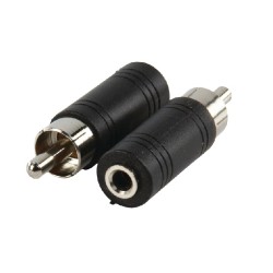 Adattatore Mono-Audio RCA Maschio - 3.5 mm Femmina Nero