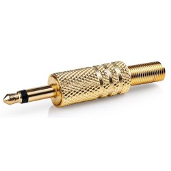 Connettore Jack Mono Maschio da 3,5mm confezione da 25 pezzi oro