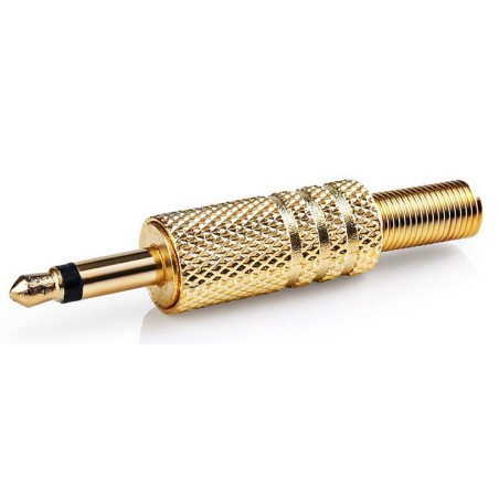 Connettore Jack Mono Maschio da 3,5mm confezione da 25 pezzi oro