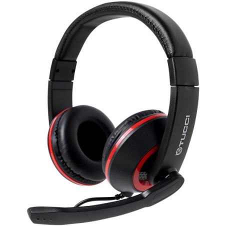 Cuffie gaming con microfono Tucci X5 - Nero e rosso