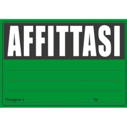 Cartello Affittasi in PVC - 2 colori disponibili