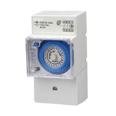 Timer analogico per guida DIN 3P giornaliero - 16A/250V