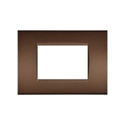 Placca in tecnopolimero 3 posti color bronzo compatibile Living International