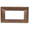 Placca 4 posti in tecnopolimero color bronzo compatibile Matix