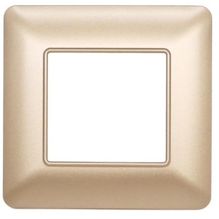 Placca in tecnopolimero 2P oro compatibile Matix