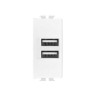 Alimentatore doppia presa USB 5V 2A Bianco compatibile Matix