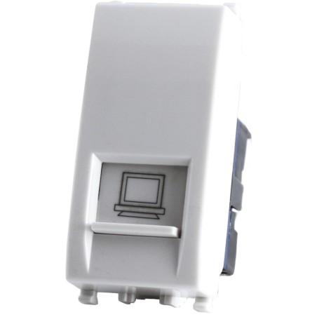 Connettore di rete RJ45 Bianco compatibile Vimar Plana