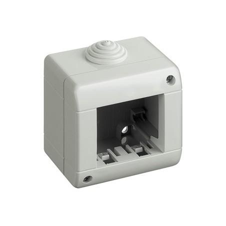 Box 2 moduli 6.5x8cm Bianco compatibile Vimar Plana