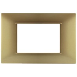 Placca 3P Tecnopolimero 12x8cm Oro compatibile Vimar Plana