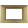 Placca 3P Tecnopolimero 12x8cm Oro compatibile Vimar Plana