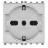 Presa Schuko 2.0 16A 250V grigia compatibile Vimar Plana