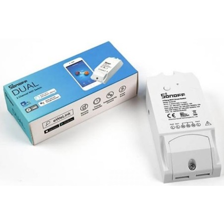 Interruttore smart wireless 2 contatti 100-240V 10-15A Sonoff DUALR2