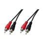 Cavo stereo 2x RCA maschio - 2x RCA maschio - 5 metri