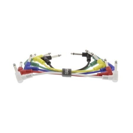 Cavo Mono-Audio 6.35mm Maschio 15cm 6 pezzi vari colori