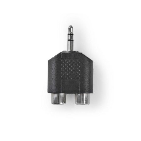 Adattatore audio stereo Maschio da 3,5 mm - 2x Femmina RCA 10 pezzi Nero