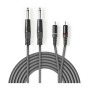 Cavo audio stereo 2x 6,35mm maschio-2x maschio RCA 1.5m