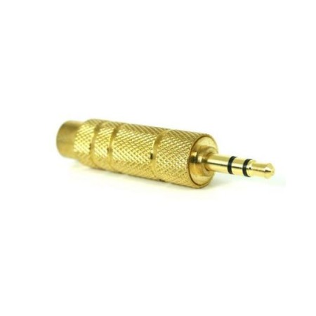 Adattatore Jack spina 3.5mm stereo presa 6.3mm stereo - dorato