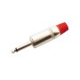 Connettore Jack 6.3mm mono in metallo - rosso