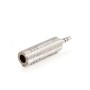 Adattatore Jack spina 3.5mm stereo presa 6.3mm stereo - in metallo