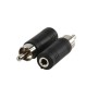 Adattatore Mono-Audio RCA Maschio - 3.5 mm Femmina Nero