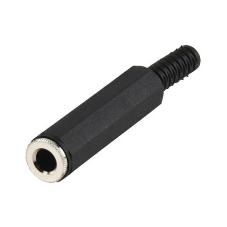 Monoconnettore 6.35mm Femmina Nero