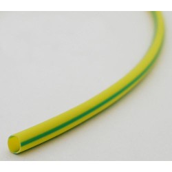 Guaina termorestringente diametro 2mm giallo-verde 1m