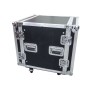 FLIGHT CASE 10U RACK 19" con ruote e doppio coperchio