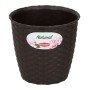 Vaso tondo con trama 14x12.8cm Marrone Stefanplast