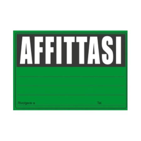 Cartello Affittasi in PVC - 2 colori disponibili