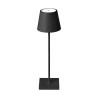 Lampada LED ricaricabile da tavolo 3W dimmerabile in metallo nero