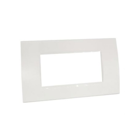 Placca 1004-1 4P bianca/Lgt tecnopolimero compatibile Living International