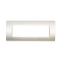 Placca in tecnopolimero 7 posti color grigio chiaro compatibile Living International