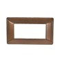 Placca 4 posti in tecnopolimero color bronzo compatibile Matix