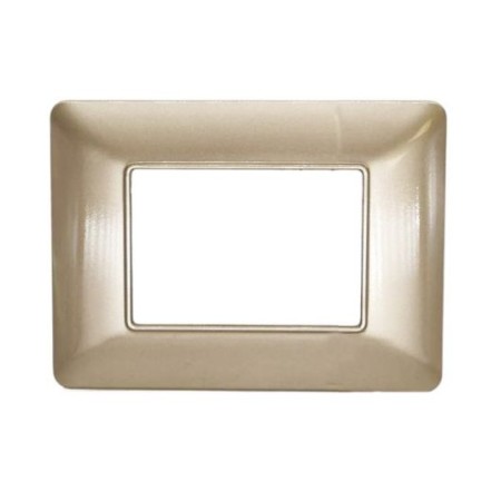 Placca in tecnopolimero 3P champagne compatibile Matix