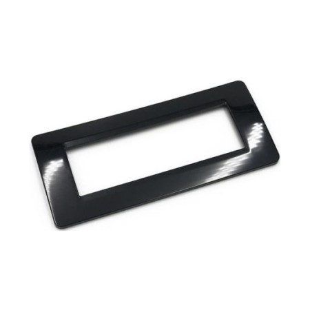 Placca in tecnopolimero 6P nera compatibile Matix