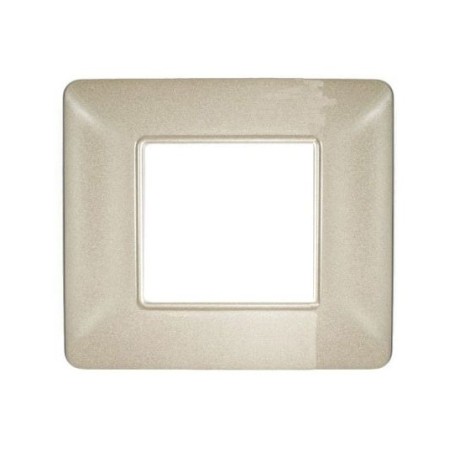 Placca in tecnopolimero 2P color sabbia compatibile Matix