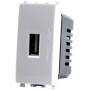 Alimentatore presa USB 5V 2A 4.5x2x4.5cm Bianco compatibile Vimar Plana