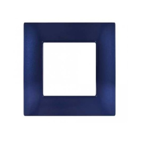 Placca in tecnopolimero 2 posti color blu compatibile Vimar Plana