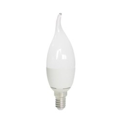 Lampada LED 4W attacco E14 candela fiamma - luce fredda