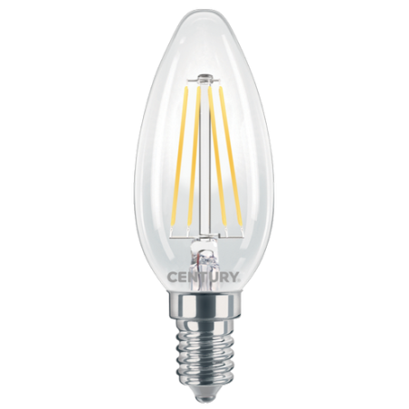 Lampadina LED Incanto candela 4W E14 luce calda 480 lumen Century