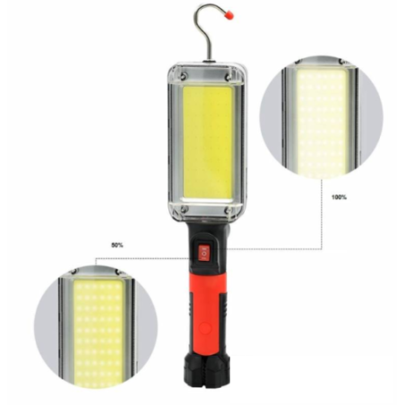 Lampada COB LED da lavoro ricaricabile 700lm 20W 5000K 60LED