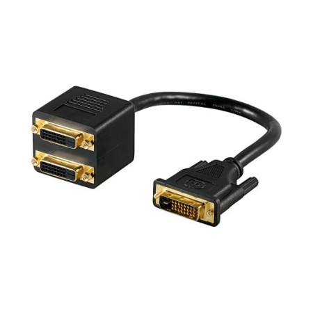 Cavo Adattatore Sdoppiatore DVI-D M a 2 DVI-D F Contatti Dorati