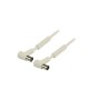 Cavo Coassiale 100 dB ad Angolo Coassiale Maschio - Femmina Coax (IEC) 20m Bianco