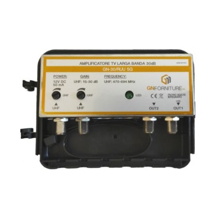 Amplificatore TV 30dB 2out GN-30/RUU 5G